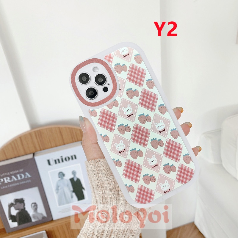 Soft Case Tpu Transparan Motif Kelinci / Strawberry / Beruang Untuk IPhone 11 / 12 / 13pro Max / 7 / 8 / 6 / 6splus / X / XS Max / SE 2020