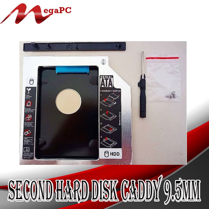 Second Hard Disk Caddy 9.5MM by MegaPC