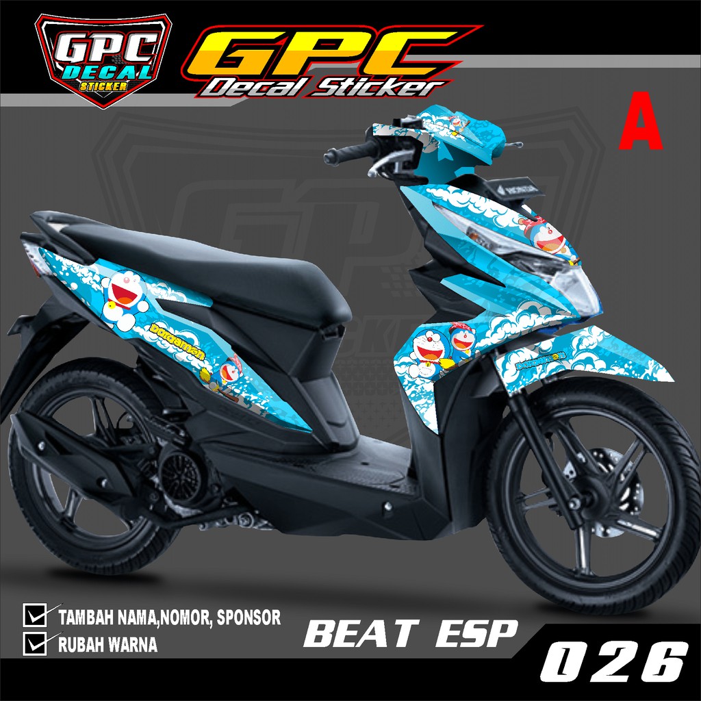 Jual Decal Sticker Honda Beat Street Fullbody Doraemon Custom Desain Dekal Beat GPC 026 Indonesia Shopee Indonesia