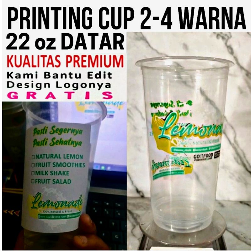 Jual Printing Sablon Cup Plastik 22 Datar 2 Warna Hingga 4 Warna Indonesiashopee Indonesia 7627