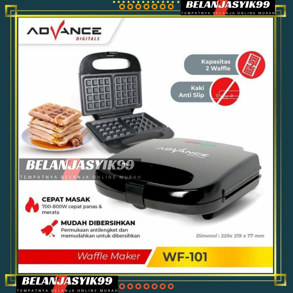 WAFFLE MAKER PANGGANGAN ROTI WAFFLE 2 LAPIS ADVANCE WF-101 / ADVANCE WF 101 / ADVANCE WF101