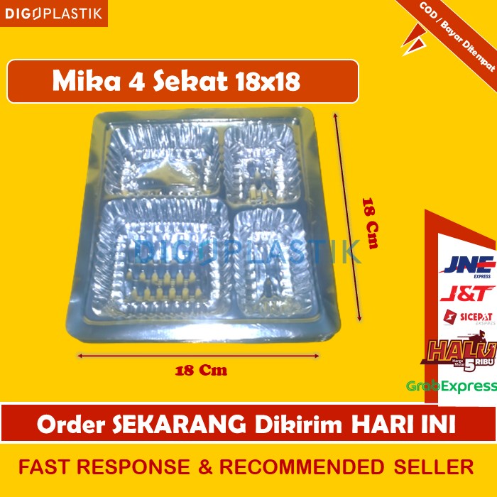 MIKA UNTUK BOX MAKAN SEKAT 4 SEKAT WADAH MAKANAN NASI, AYAM, KENTANG, BUAH. DALAMAN BOX MAKAN