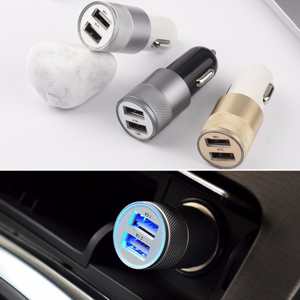 Fashion Dual USB Car Charger 2.1A / Car Charger Mobil Car Charger 2 Port Usb Car Charger / Colokan Casan Mobil Colokan Charger Mobil Fast Charging / Charger Led Display Charger Mobil Murah Aman Charger Car 2 USB Port 2 / Colokan Cas Dalam Mobil 2 Usb 2.1A