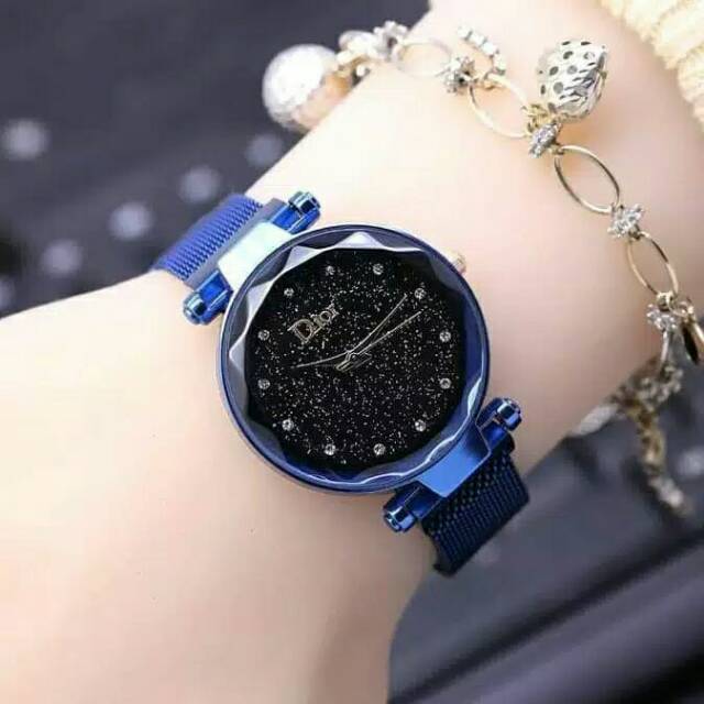 Jam Tangan Wanita permata Magnet Mata D9518 Tersedia 7 Warna