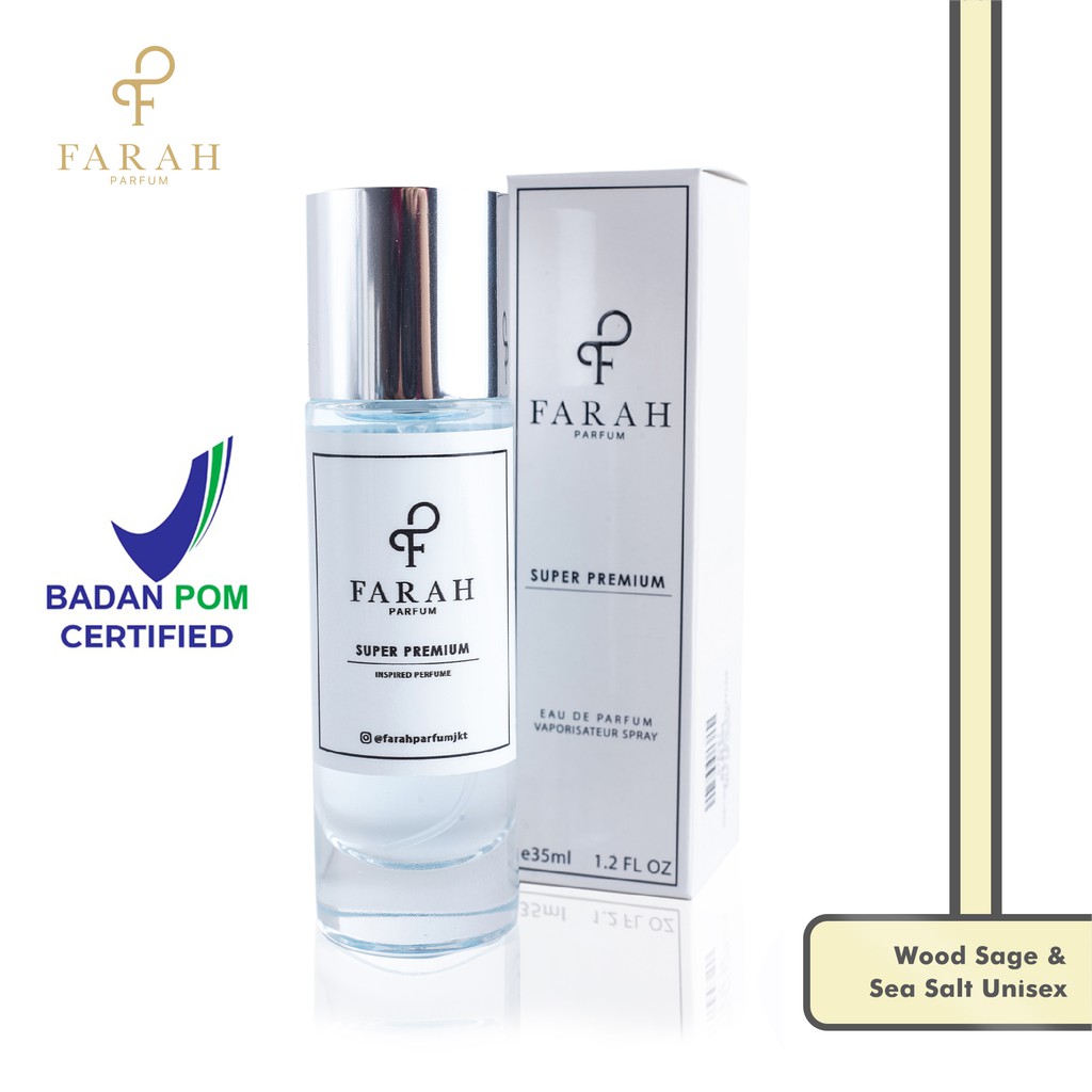 Wood Sage & Sea Salt Unisex Super Premium by Farah Parfum - Parfum Unisex Tahan Lama - Best Seller N