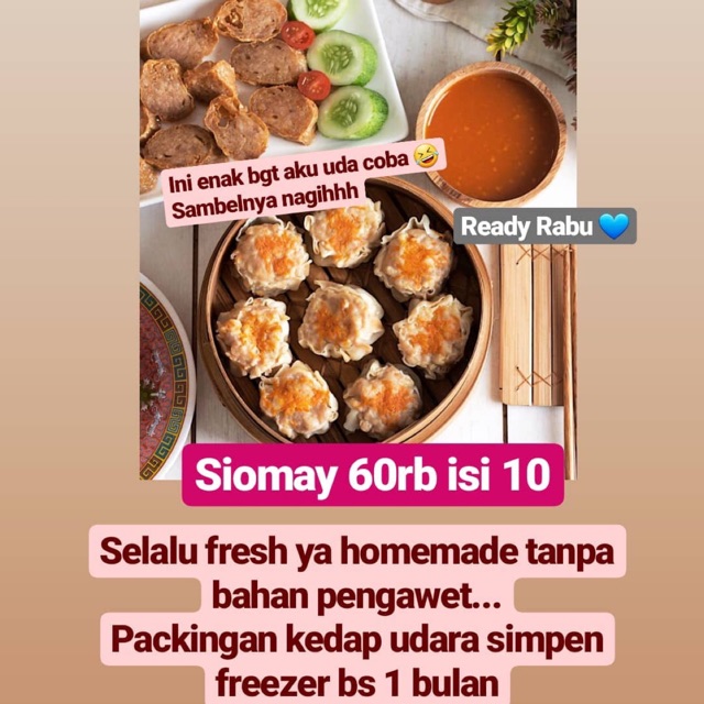 

Gohiong siomay udang + ayam 100% halal
