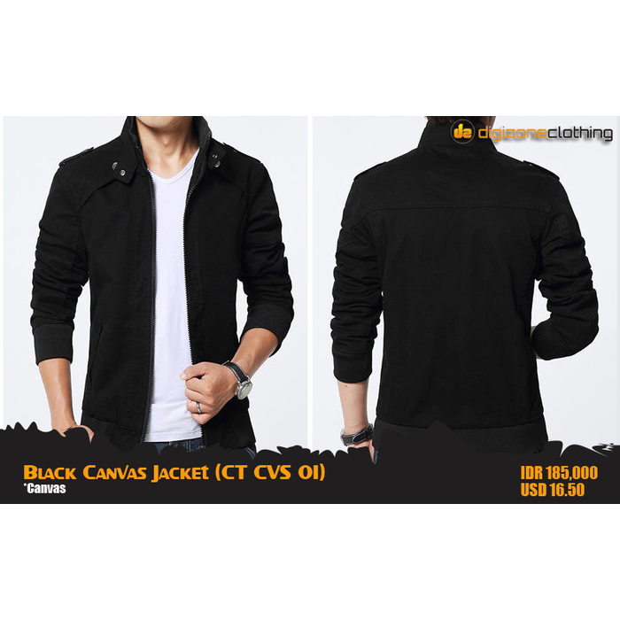 

Black Canvas Jacket (CT CVS 01)