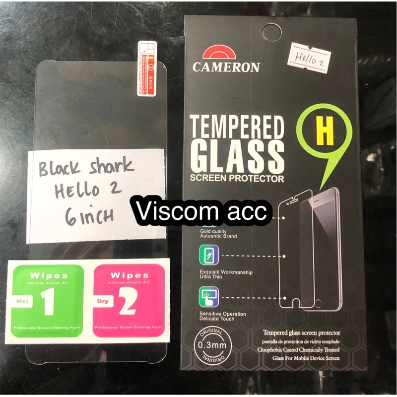 Tempered glass black shark hello 2 6inch bening