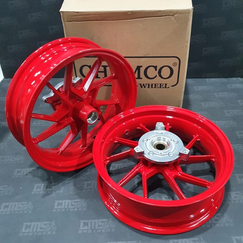 Velg Velek Racing Chemco Wheel Ring 13 Yamaha All New Nmax Merah