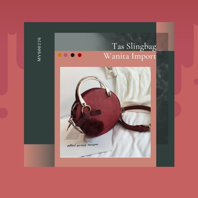 TAS WANITA FASHION SLINGBAG BQ2221 B00377 LT1578 CR7270✨