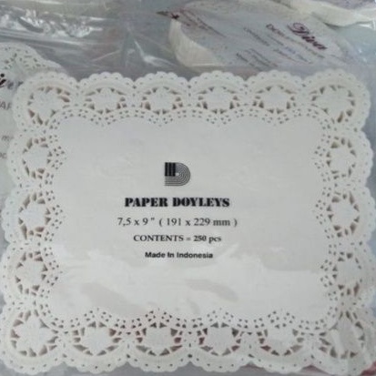 Kertas Renda Alas Kue Doiley paper kotak Isi 10 pcs/Tatakan Cake/alas Kue Tart