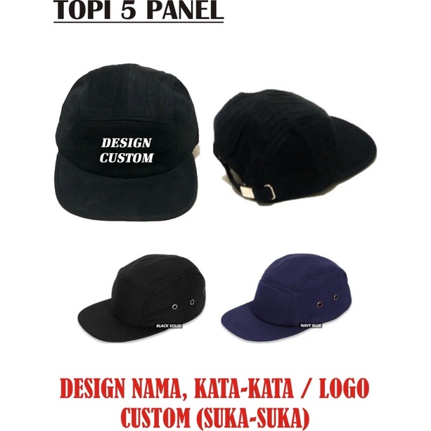 (COD) Terlaris Topi 5 PANEL Design Custom