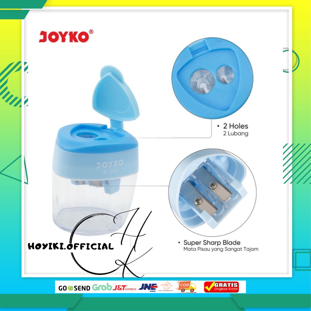 

JOYKO Rautan Serutan Sharpener Joyko B-166 2in1 Peraut 2 Lubang