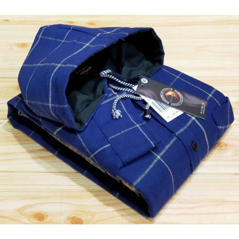 kemeja flanel hoodie jumbo XXL XXXL XXXXL pria dan wanita lengan panjang flanel hoodie kupluk bertopi jumbo pria  distro terbaru