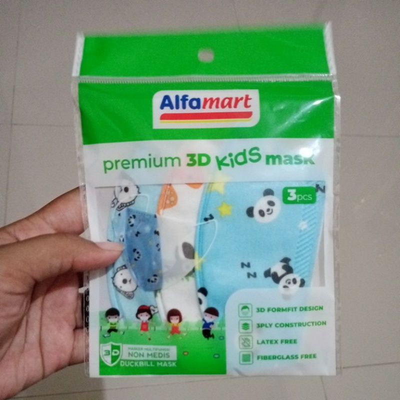 Masker Duckbill kids Alfamart 3pcs