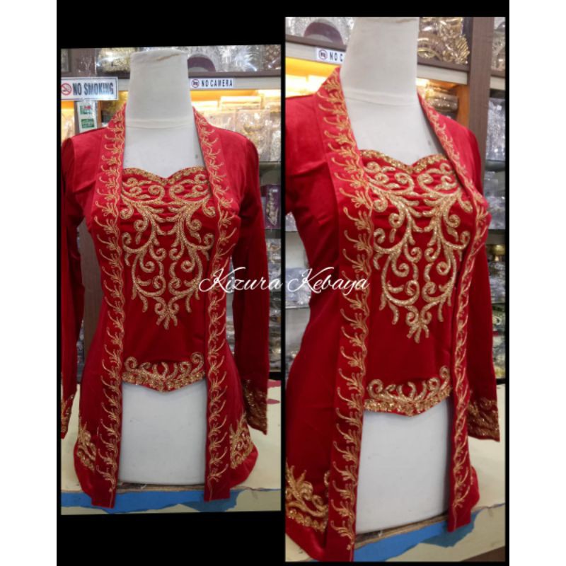 Kebaya Full Bludru Kutubaru Payet