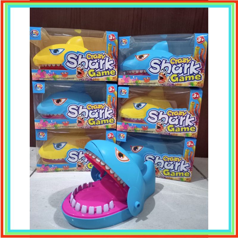 Mainan hiu gigit jari hiu shark mainan ikan hiu prank