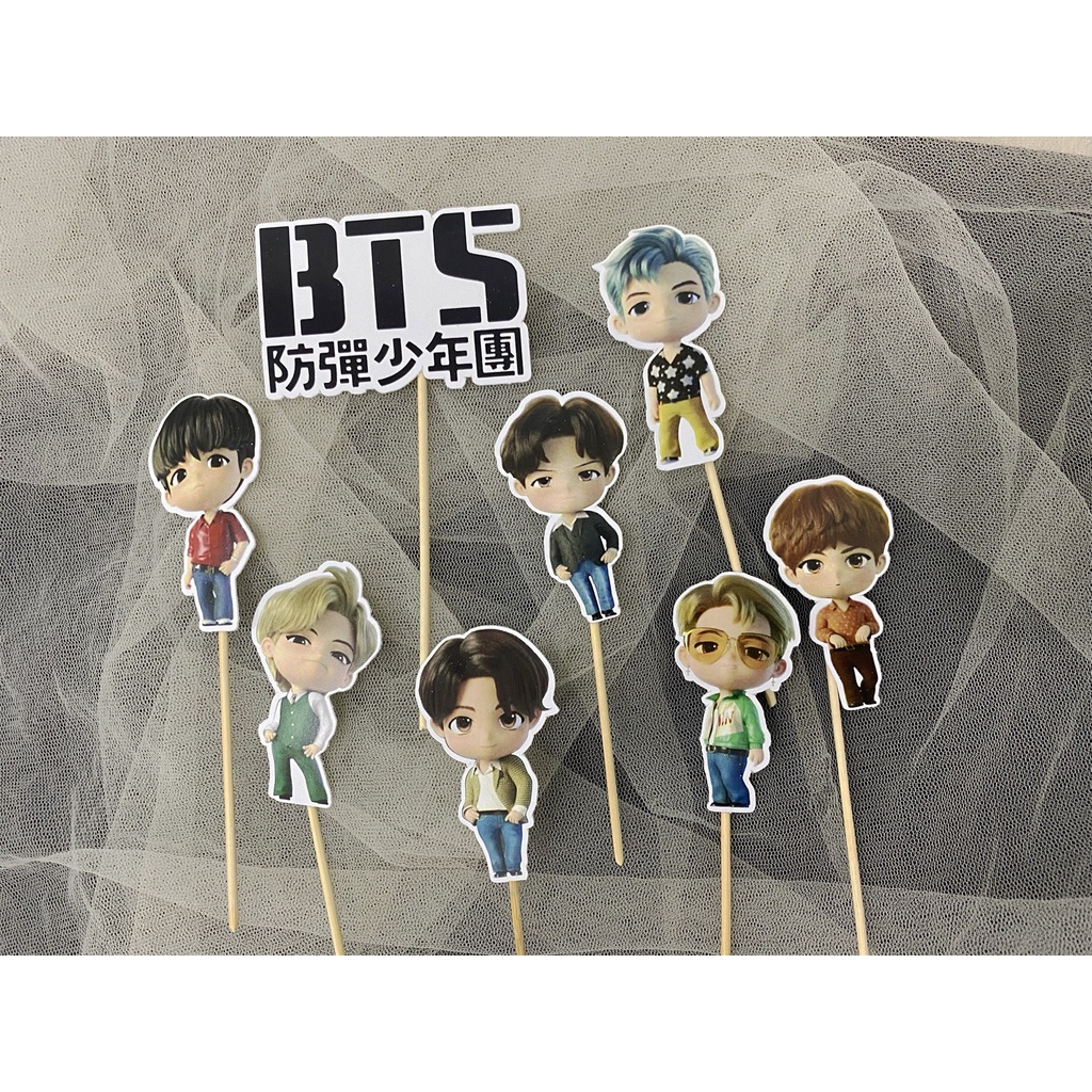 BTS Cupcake Topper | Hiasan Cupcake | Tusukan Kue BTS - READY