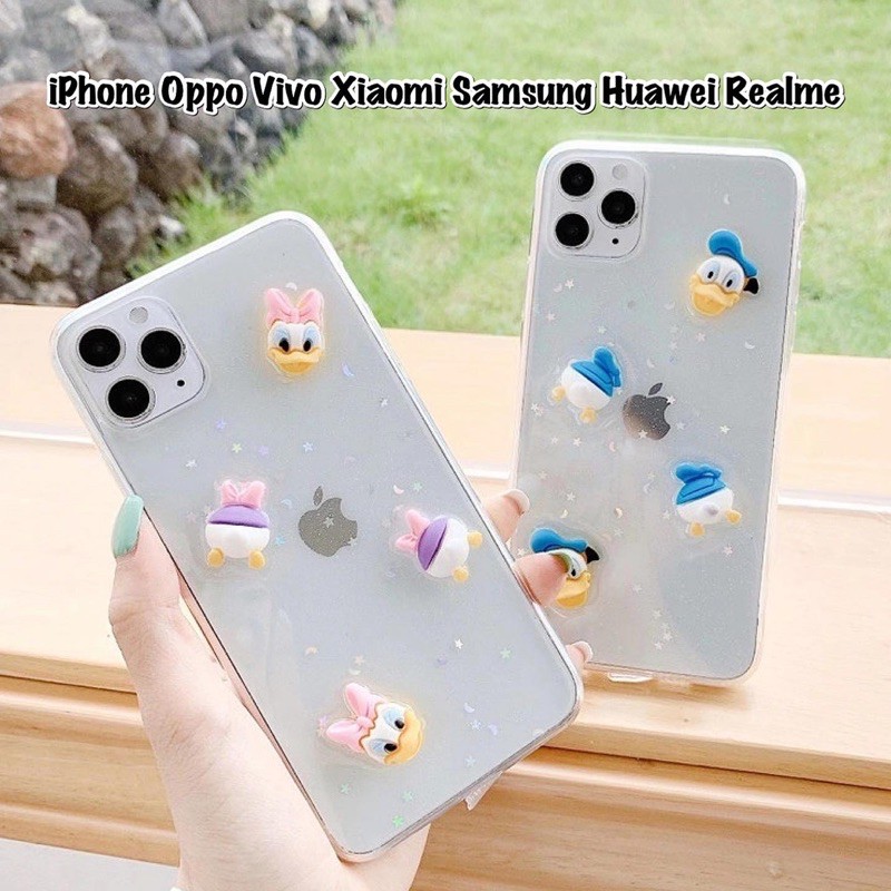 Donald Duck Daisy Glitter Case Xiaomi 11 Redmi 9T 9a 9c 10T Poco F1 F2 X3 M3 Samsung note 5 7 8 9 10