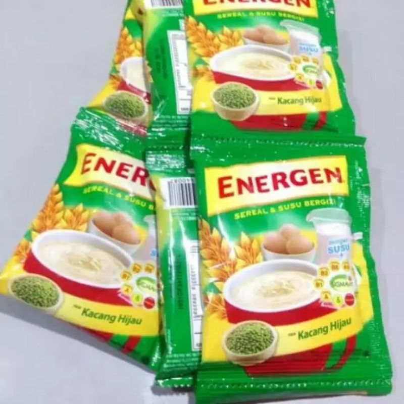 

Hemat 5 Sachet Energen Rasa Kacang Ijo Kemasan Baru 34 Gram