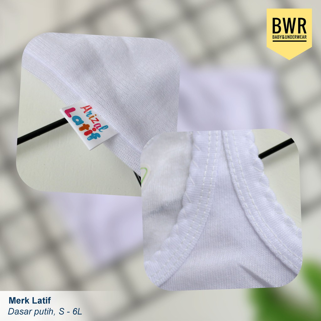 Singlet LATIF Putih JUMBO [ II A1 - H1 ] Kaos Dalam Singlet Anak Latif Putih Big Size - Bwr