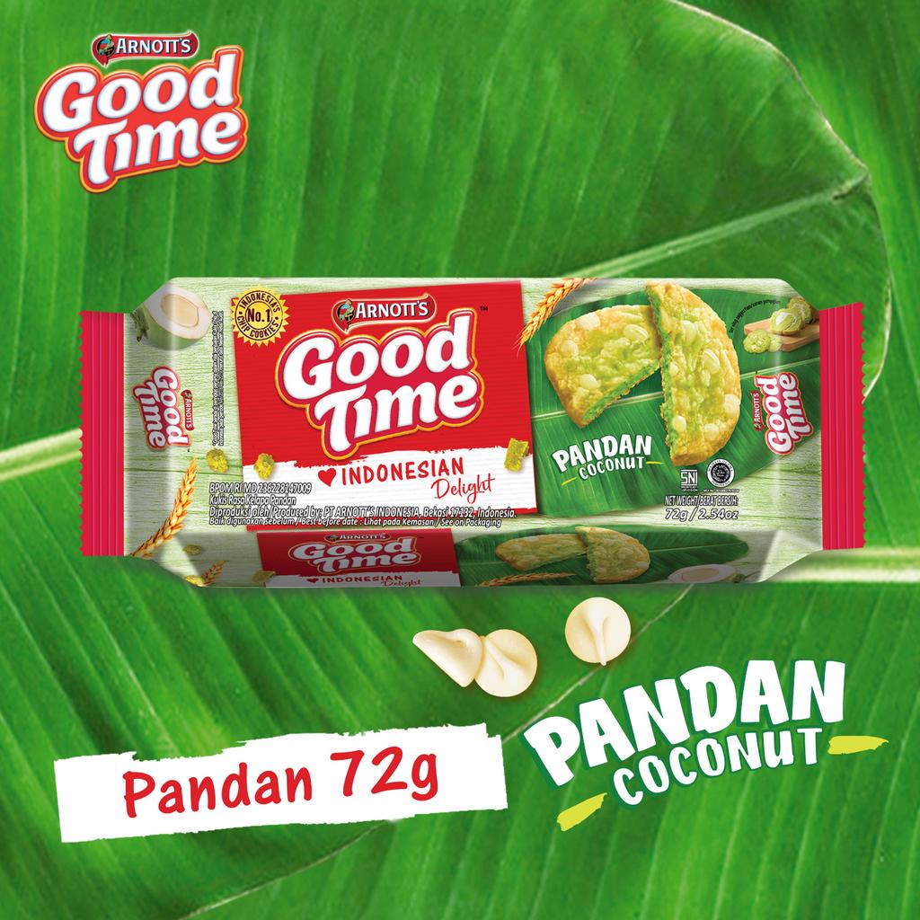 

Arnott's Good Time Cookies Pandan Coconut 72gr