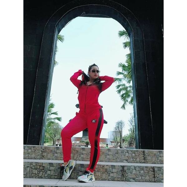 Menjua setelan Senam , aerobic zumba DLL Sxb sport jaket Hoodie dan joger
