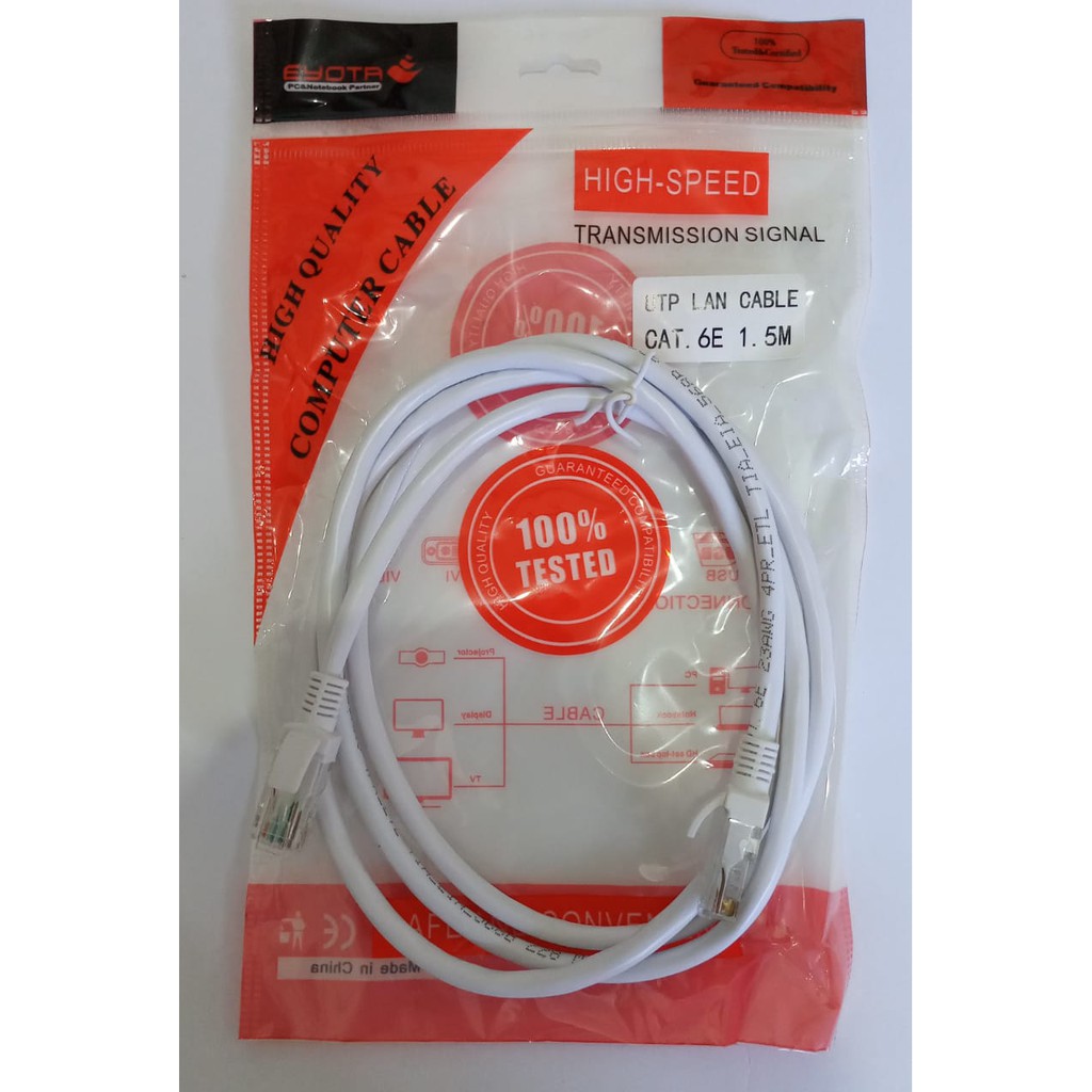 KABEL LAN 1.5 METER EYOTA CAT 6 / UTP 1.5 M / LAN 1.5M