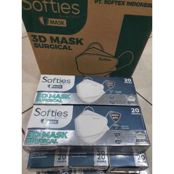 Masker Softies 3D surgical 4ply