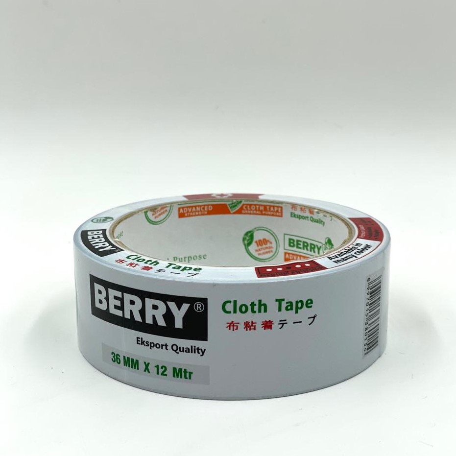 Lakban Kain Cloth Tape Berry 1,5" 1.5" Inch / 36 MM x 12 Meter Warna