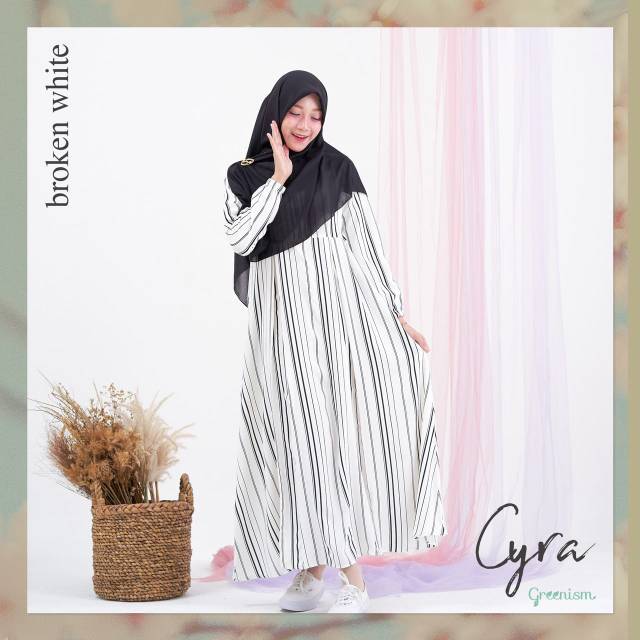 Greenism Cyra dress broken white s m
