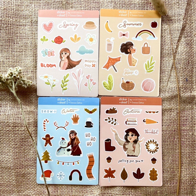 

Sticker A6 Vinyl | 4 Seasons Edition Spring Summer Autumn Winter | by juventiamarline