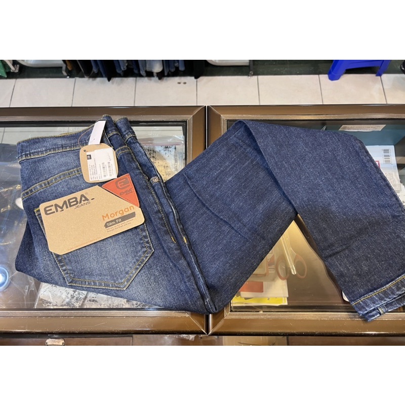 CELANA PANJANG EMBA JEANS HEAVY STONE MORGAN SLIM
