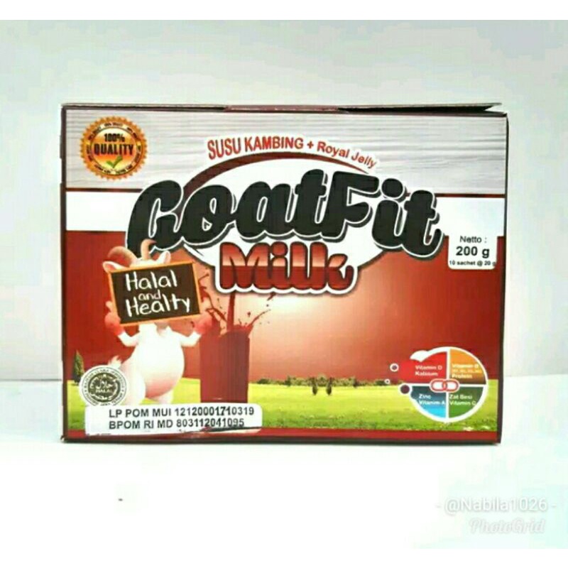 

susu kambing goatfit royal jelly sachet coklat