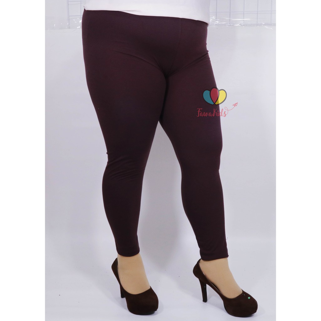 ( SUPER JUMBO ) Legging Wanita Kaos Polos / Leging Big Size Celana Ketat Panjang Dewasa  Dalaman