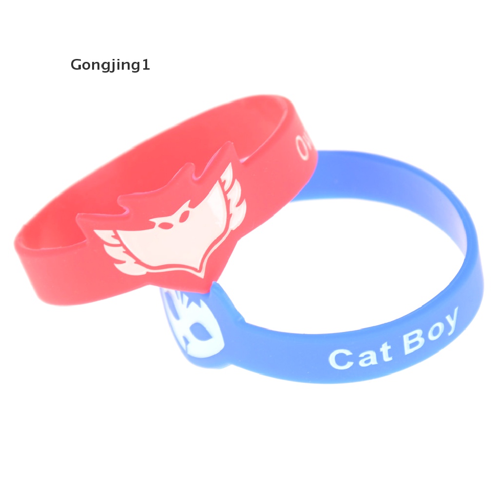 Gongjing1 Gelang Silikon Motif Pj Masks Owlette Cat Boy Gecko