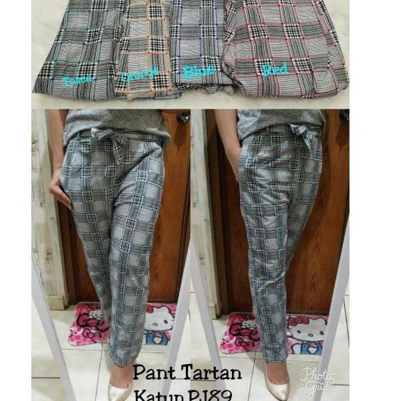 Celana Wanita Pants Tartan .,.