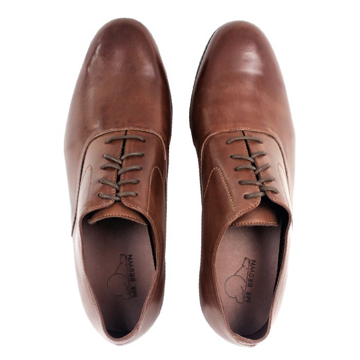Sepatu Pantofel Pria Formal Mr Brown Oxford Classic COX-03 ENGLISH BROWN