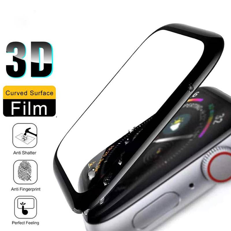3d Pelindung Layar Tempered Glass Full Cover Untuk Apple Watch Ultra Series 8 4 5 6 7 49MM 40MM 41MM 45MM 45MM 1 2 3 SE 38mm 42mm