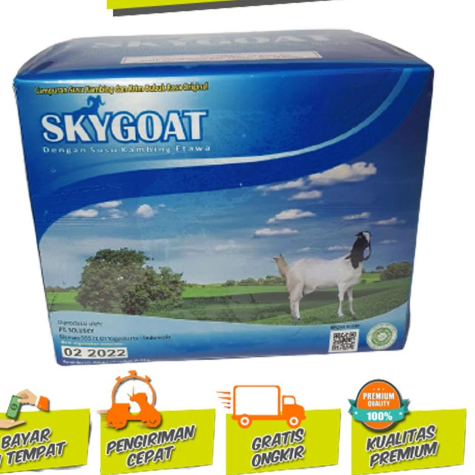 

[PRODUK 0PPSQ] Sky Goat Susu Kambing Etawa Bubuk Full Cream | SkyGoat Original Kemasan Box 9RP
