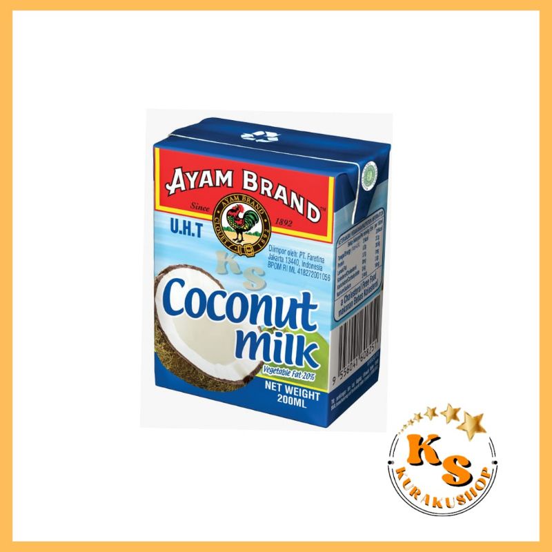 

COCONUT MILK / SANTAN KELAPA AYAM BRAND 200 ML