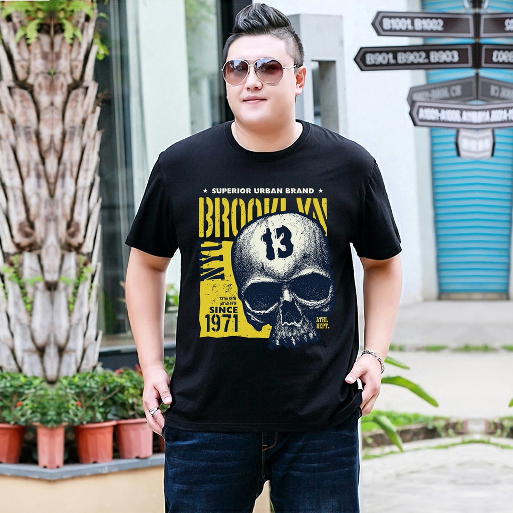 Baju Kaos Pria Jumbo Gorilla Brooklyn Tshirt Bigsize XL XXL Distro DTF