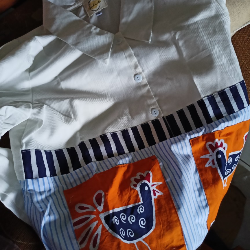 Kemeja Batik Ayam Lengan Panjang Biru Muda - Khakinata