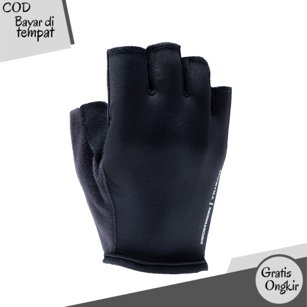 Decathlon Btwin Triban Sarung Tangan Sepeda Roadc 100 Black - 8542976 TN2
