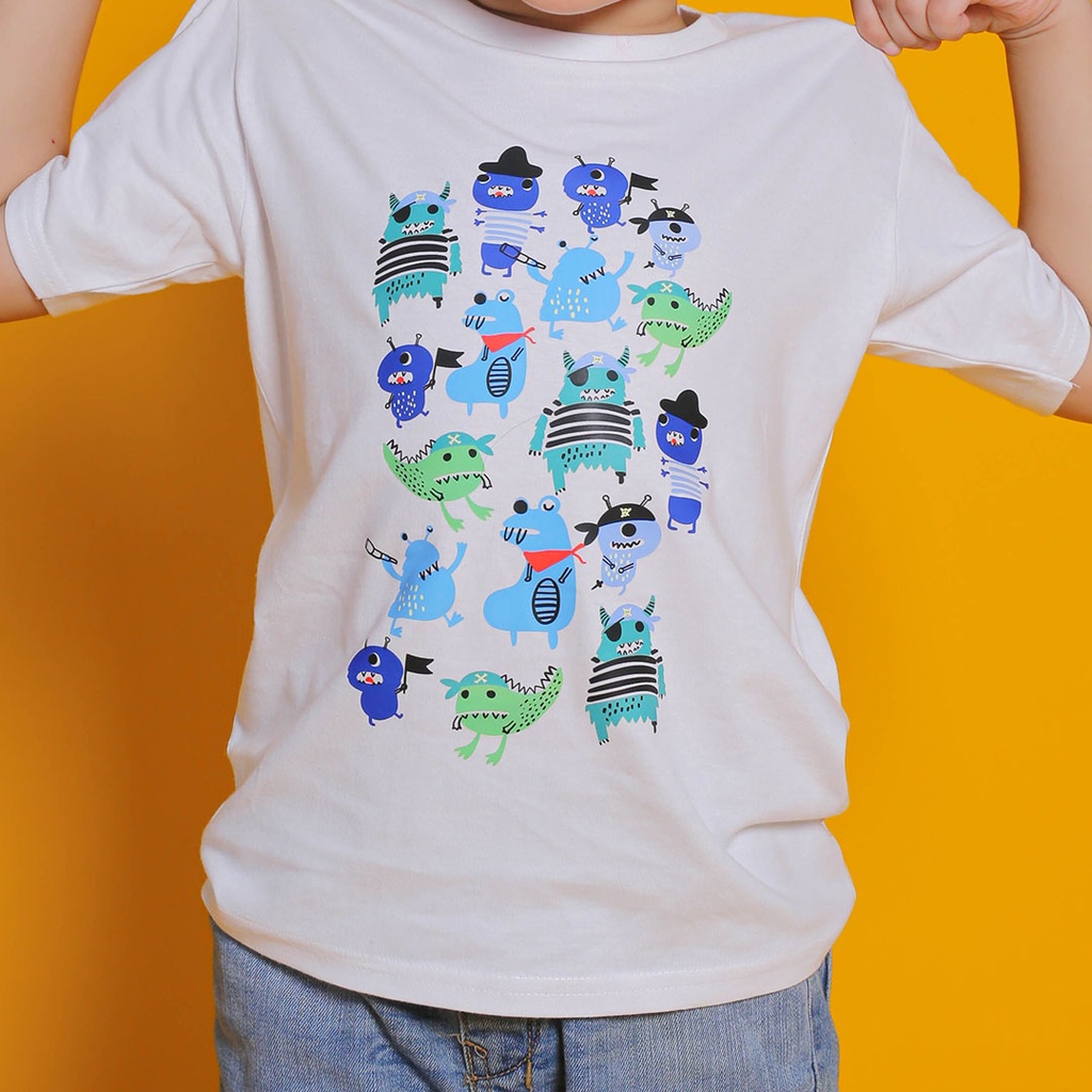 Kaos Distro Anak Premium Cotton 24s Pattern Monster