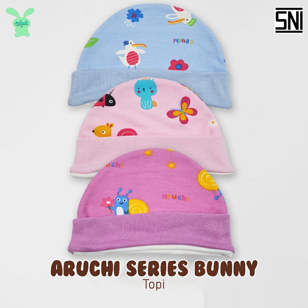 Aruchi Topi Bayi Motif - Topi Bayi isi 3