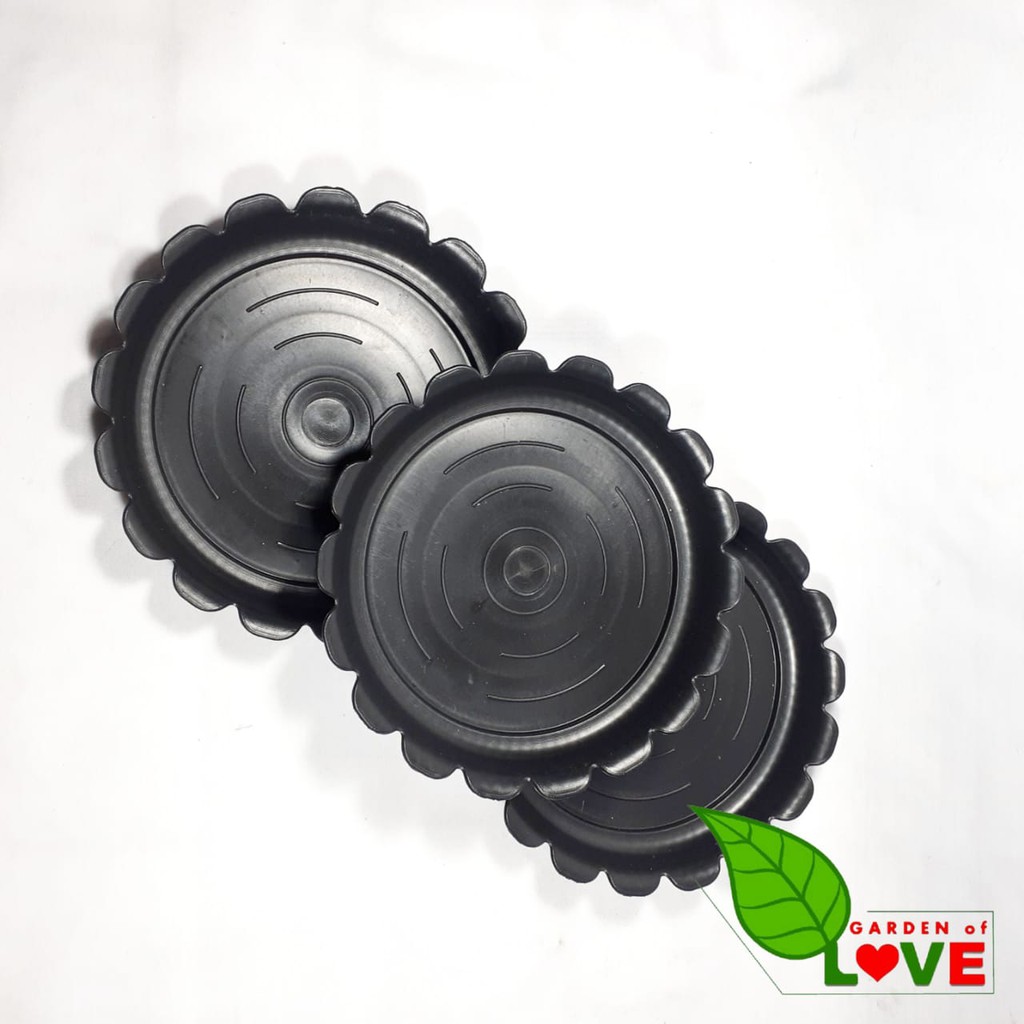 ALAS POT  HITAM 20 CM TRAY / GBL / ECO / ALAS TAWON 20 - 20 HITAM Tatakan Pot 20 HITAM 24 21 20 CM