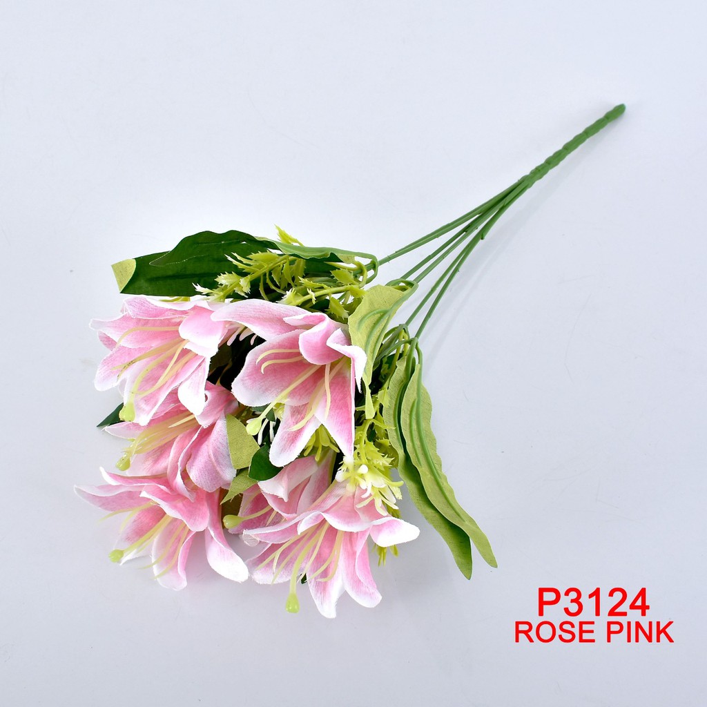 TIB  COD P3124  ( 1 KG BISA 23 PCS ) BUNGA DEKORASI /BUNGA BUKET / BUNGA ARTIFISIAL BUNGA HIAS-ROSE PINK