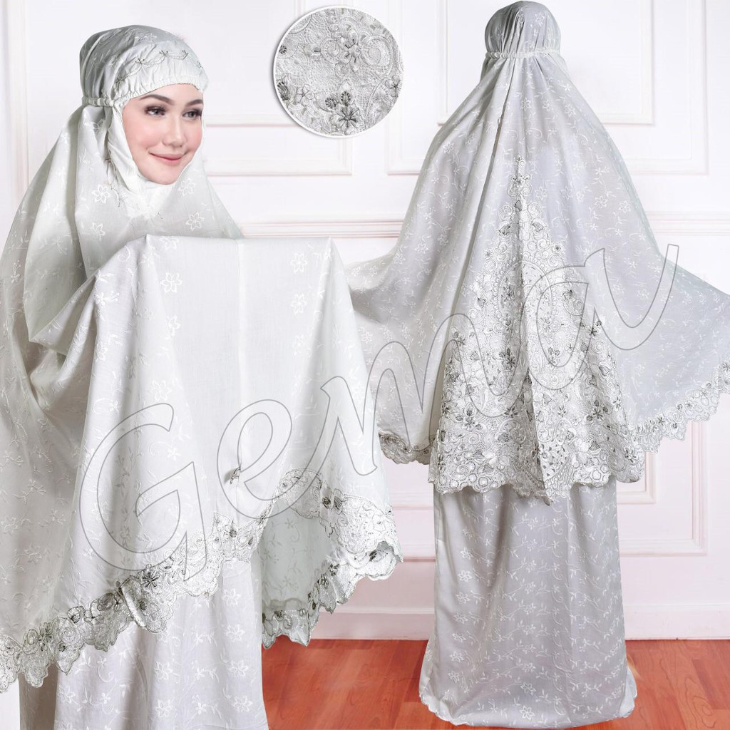 mukena punggung silver maya/mukena bahan katun paris/bisa bayar ditempat/COD