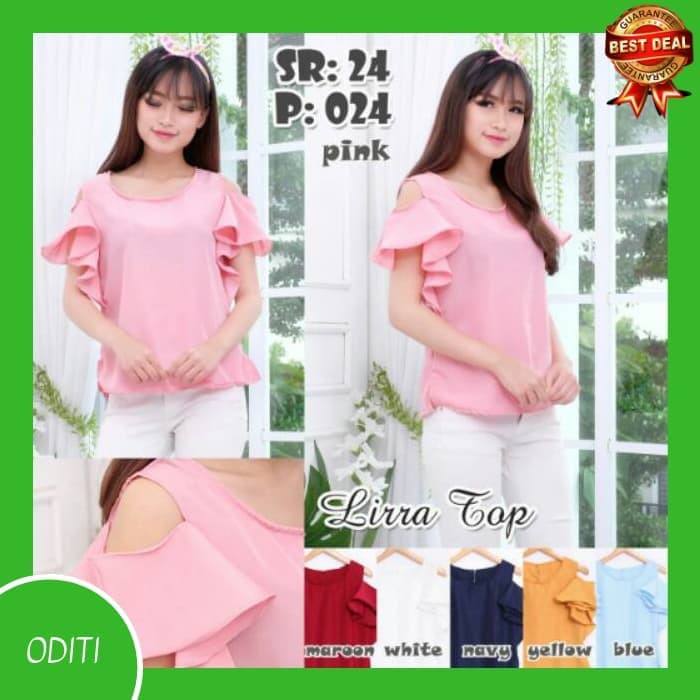 Atasan Wanita Sabrina 927 - Baju Blouse Wanita 927 - Kuning
